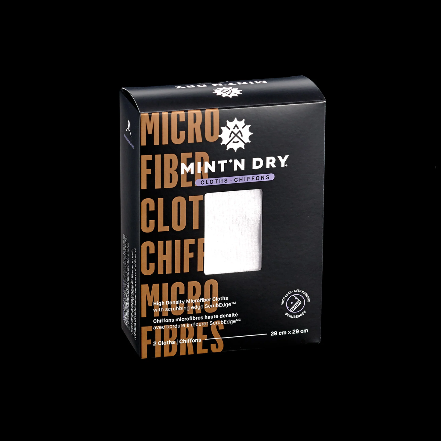 Cloths (2) Microfiber with Scrubedge - Mint'N Dry