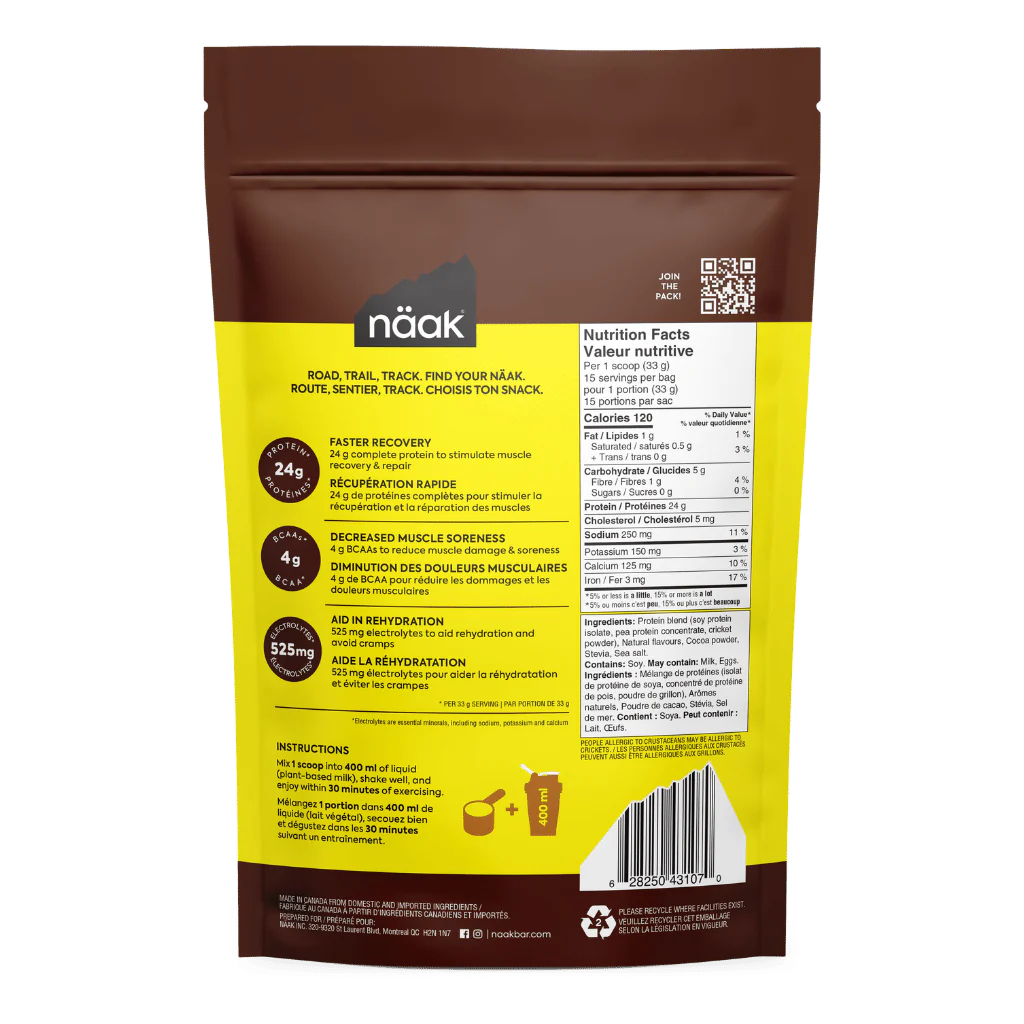 Poudre Protéinée Chocolat 500g - NAAK