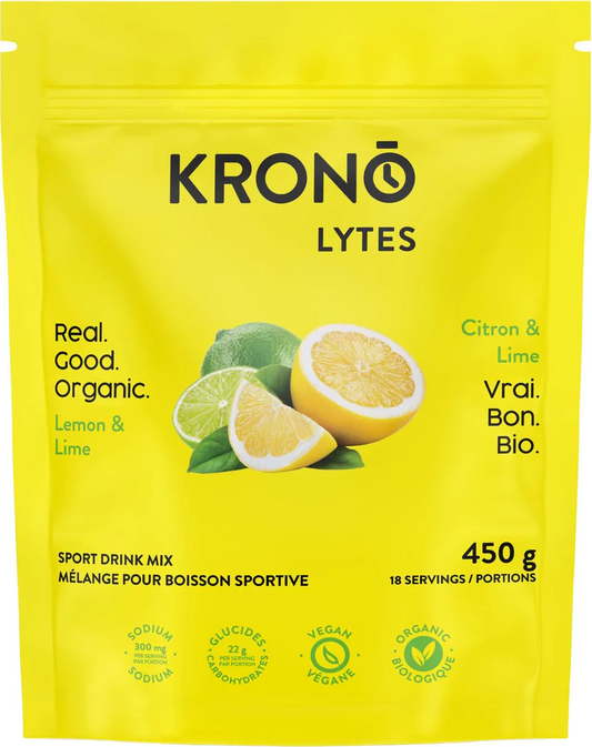 Mélange pour boisson sportive Citron et Citron vert 450g - Krono Nutrition