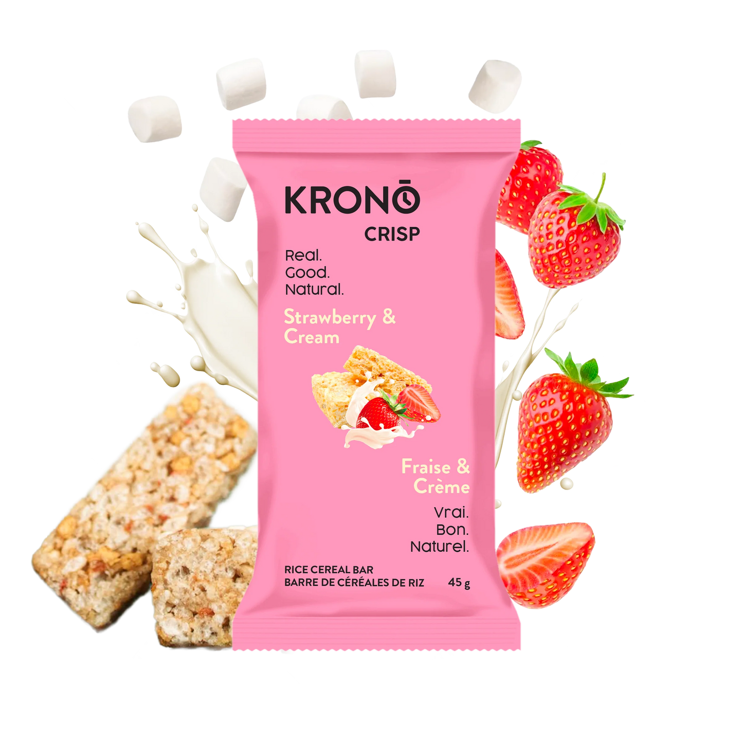 Crisp Énergétique Fraise & Crème - Krono Nutrition