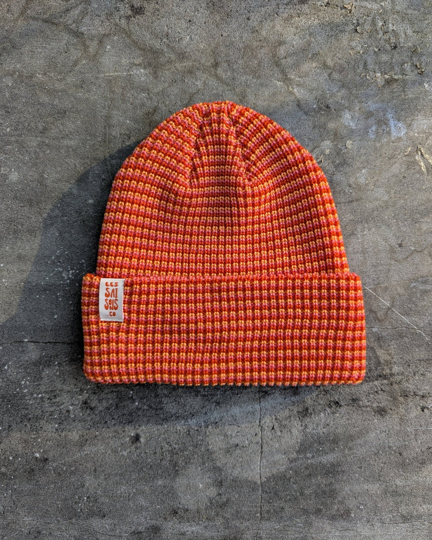Beanie Lignes Oranges - Les Saisons