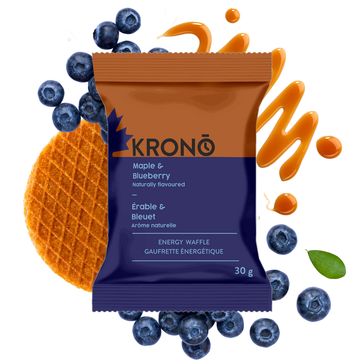 Gaufrettes Énergétiques Érable & Bleuet - Krono Nutrition
