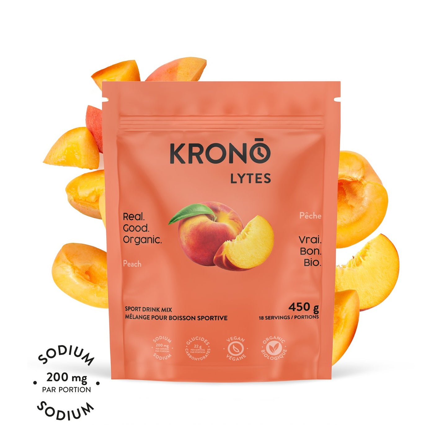 Krono Lytes Peach Sports Drink Mix - Krono Nutrition