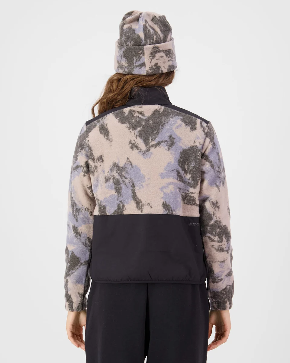 Chandail Merino Pileup à col zippé 1/4 Femme - Mons Royale