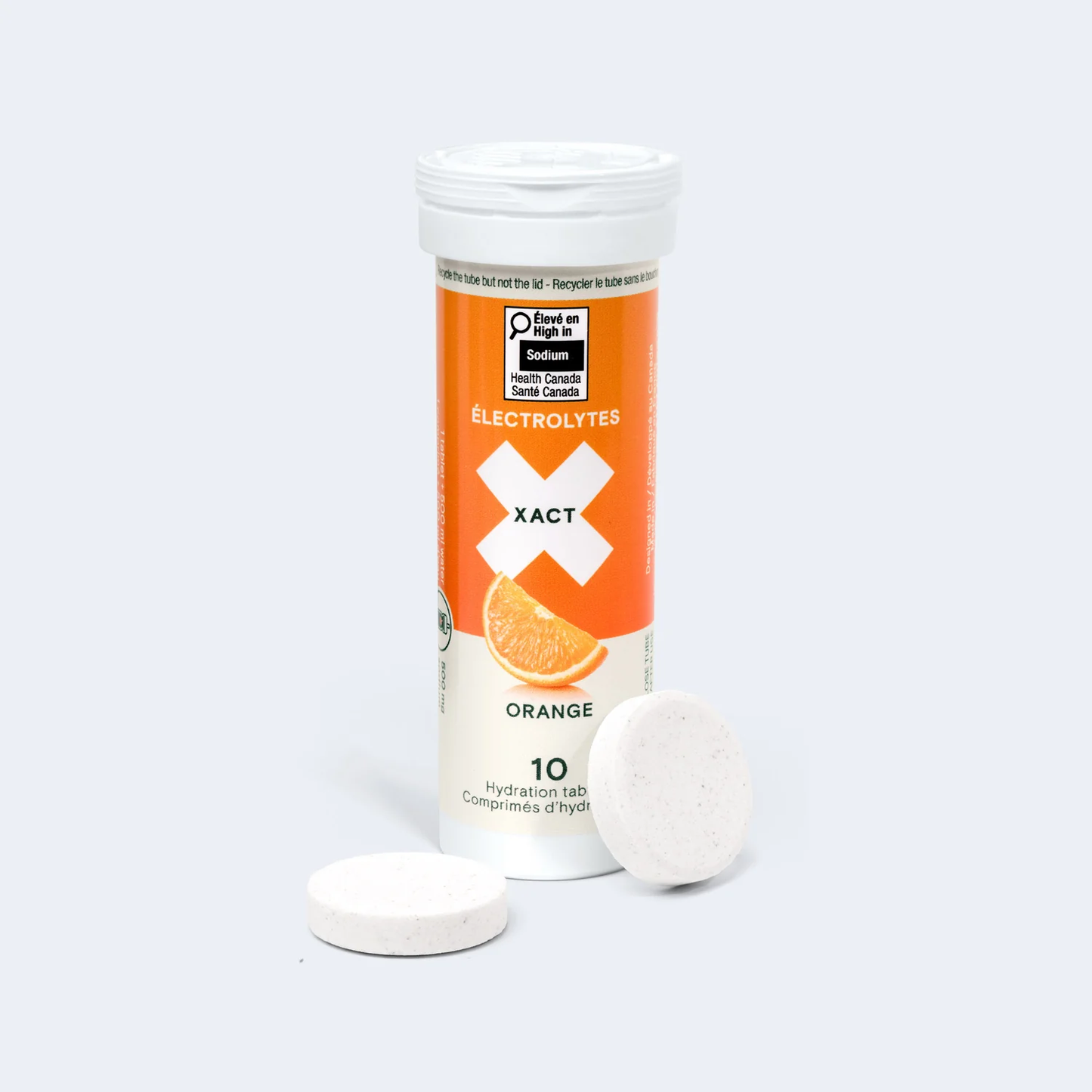 Électrolytes comprimés (10) d'hydratation sportive Orange - XACT Nutrition