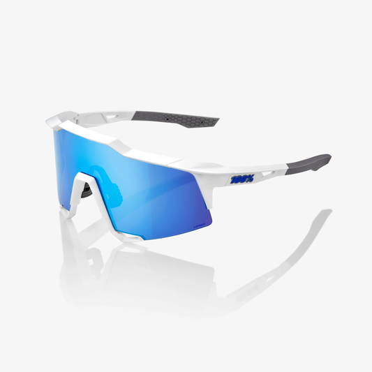 Lunettes Speedcraft XS Matte White / Blue Multilayer Mirror Lens - 100%