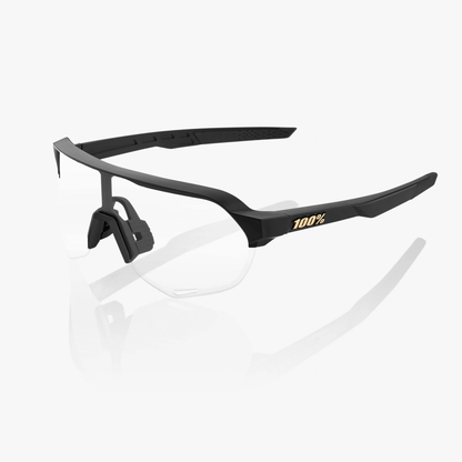 Lunettes S2 Matte Black / Soft Gold Mirror Lens - 100%