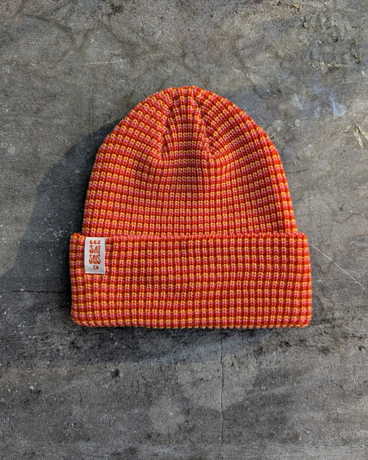 Beanie Lignes Oranges - Les Saisons