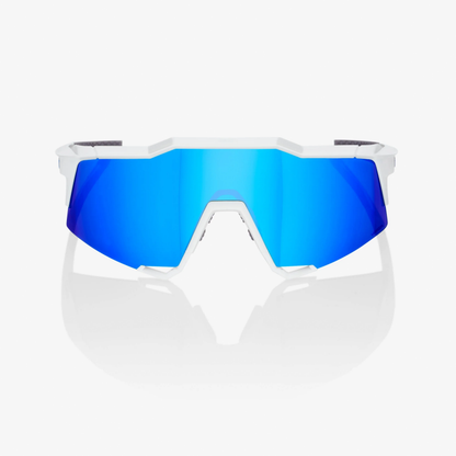 Lunettes Speedcraft XS Matte White / Blue Multilayer Mirror Lens - 100%