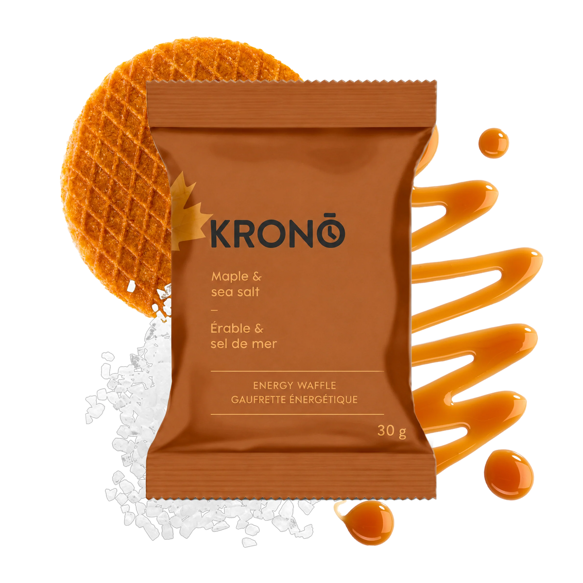 Gaufrettes Énergétiques Érable & Sel de mer - Krono Nutrition